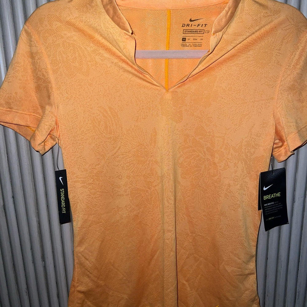 Nike Breathe Yellow-Orange Tee